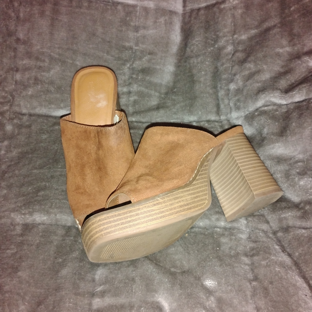 Universal Thread Brown Open-Toe Mules - image 2